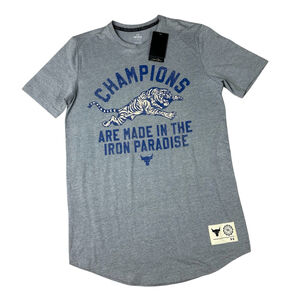 Under Armour Project Rock Champions T-Shirt Men's S Iron Paradise Gray New Tag
